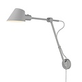 Stay wall lamp by Nordlux, adjustable arm, grey metal with aluminium, E27 socket max. 60W, IP20, height 54.5 cm