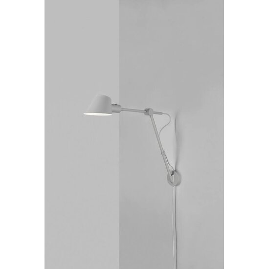 Stay aplique de pared Nordlux, brazo orientable, metal gris con aluminio, casquillo E27 máx. 60W, IP20, altura 54,5 cm
