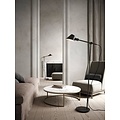 Lampadaire au design moderne et minimaliste, hauteur 129 cm, métal et aluminium, noir, douille E27 (ampoule non incluse)