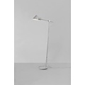 Lámpara de pie de diseño moderno y minimalista, gris metal con aluminio, casquillo E27, altura 129,2 cm, IP20