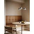 Suspension 3 lumières grise en aluminium, douille E27 max. 28W, hauteur 12 cm, câble 300 cm - source lumineuse non incluse