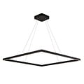Fantasia Guri XXL lámpara colgante cuadrada negra 90x90cm, 98W LED 3430 lúmenes, 3000K blanco cálido, regulable, IP20