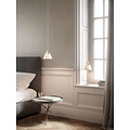 Table lamp Scandinavian design with nickel base and opal white glass shade, G9 fitting max. 25W, height 43.7 cm