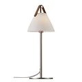Table lamp Scandinavian design with nickel base and opal white glass shade, G9 fitting max. 25W, height 43.7 cm