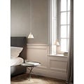 Scandinavian pendant lamp in white with leather details, GU10 socket max 40W, dimmable, 300 cm textile cable, IP20