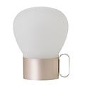 NURU 15 lámpara de mesa LED recargable, oro rosa, 4,8W/300 lúmenes, regulable en 3 pasos, IP44, altura 20 cm