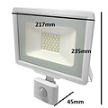 City Line LED floodlight 50W SMD white IP65 with sensor, 4000 lumens, adjustable light colour, 120° beam