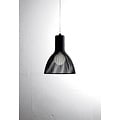 Suspension conique en métal noir, douille E27, diamètre 26 cm, câble 300 cm, dimmable avec ampoule adaptée