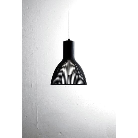 Suspension conique en métal noir, douille E27, diamètre 26 cm, câble 300 cm, dimmable avec ampoule adaptée