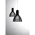Conische hanglamp van metaal in zwart, E27-fitting, 26 cm doorsnede, snoer 300 cm, dimbaar met geschikte lamp