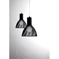 Lámpara colgante cónica de metal negro, casquillo E27, 26 cm de diámetro, cable de 300 cm, regulable con bombilla adecuada