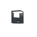 Ganges buitenwandlamp met sensor, driehoekig, LED 9W 3000K, 1000 lumen, IP54, antraciet