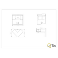 Ganges buitenwandlamp met sensor, driehoekig, LED 9W 3000K, 1000 lumen, IP54, antraciet