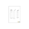 Pearl borne de jardin LED 8W 3000K anthracite, 900 lumens, aluminium moulé, hauteur 50 cm, IP54