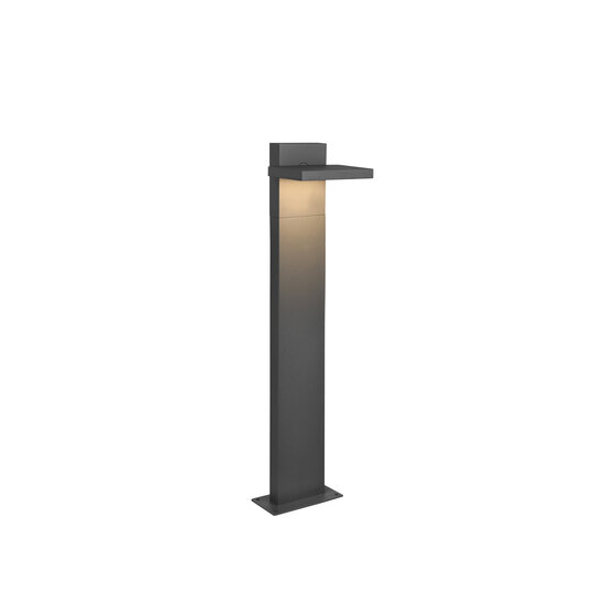Horton garden path light LED 8W, 3000K warm white, 1000 lumen, tiltable, IP54, cast aluminum, anthracite, 50 cm height