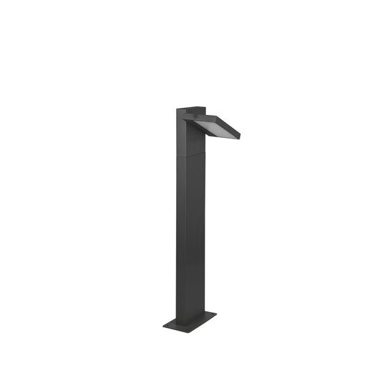 Horton luz de camino de jardín LED 8W, 3000K blanco cálido, 1000 lúmenes, orientable, IP54, aluminio fundido, antracita, altura 50 cm