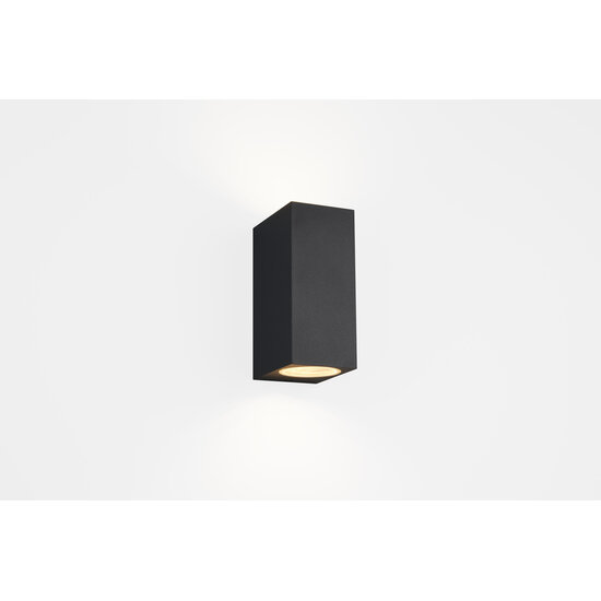Roya applique d'extérieur angulaire pour 2x spot GU10 max 35W, anthracite aluminium moulé, IP44, 15 x 6,9 x 9,2 cm