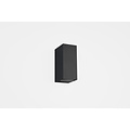 Roya hoekige buitenwandlamp voor 2x GU10 spot max 35W, antraciet gegoten aluminium, IP44, 15 x 6,9 x 9,2 cm