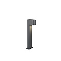 Roya buitentuinpaal halfrond met 1xGU10 fitting (lamp niet inbegrepen), gegoten aluminium, antraciet, IP44, hoogte 50 cm