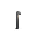 Roya mât de jardin extérieur semi-circulaire avec douille 1xGU10 (ampoule non incluse), fonte d'aluminium, anthracite, IP44, hauteur 50 cm