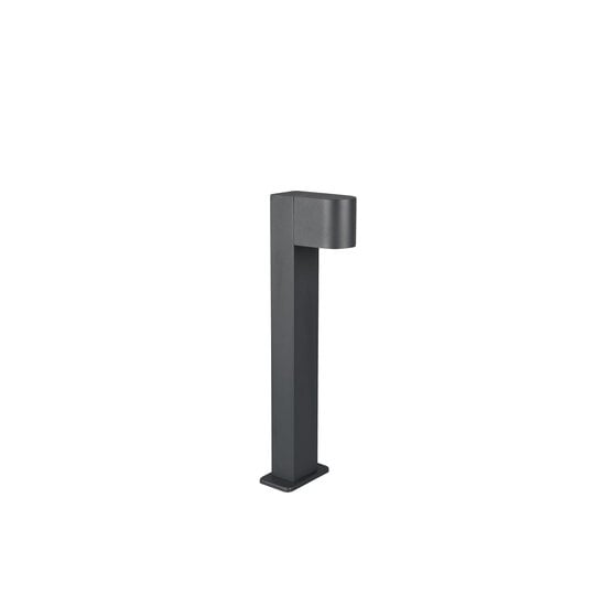 Roya mât de jardin extérieur semi-circulaire avec douille 1xGU10 (ampoule non incluse), fonte d'aluminium, anthracite, IP44, hauteur 50 cm