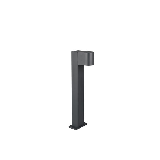 Roya semicircular outdoor garden pole with 1xGU10 socket (bulb not included), cast aluminium, anthracite, IP44, 50 cm high