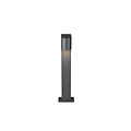 Roya semicircular outdoor garden pole with 1xGU10 socket (bulb not included), cast aluminium, anthracite, IP44, 50 cm high