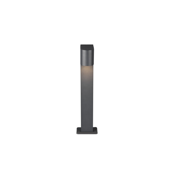 Roya semicircular outdoor garden pole with 1xGU10 socket (bulb not included), cast aluminium, anthracite, IP44, 50 cm high