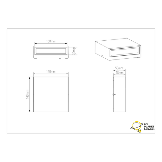 Thames applique d'extérieur avec 2x LED intégrées 3W, lumière blanc chaud 3000K, IP54, aluminium fondu, anthracite