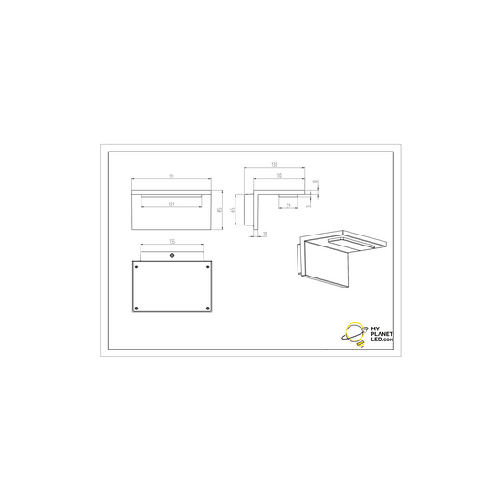 Trave LED outdoor wall light, 700 lumen, 3000K warm white, IP54, cast aluminium, anthracite