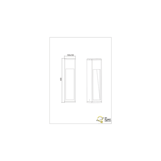 Canning garden pole in natural wood, GU10 fitting (bulb not included), IP44, 230V, 10 x 40 x 10 cm