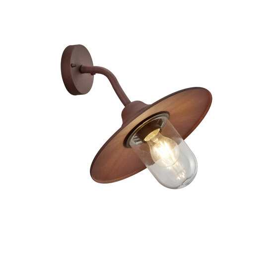 Brenta applique d'extérieur, fonte d'aluminium, rouille, culot E27, max. 40W, IP44, 32 x 30 cm
