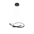 Trio Lighting Course, lámpara colgante de diseño ecléctico en negro mate, LED 27W integrado, 3000K blanco cálido, regulable con interruptor