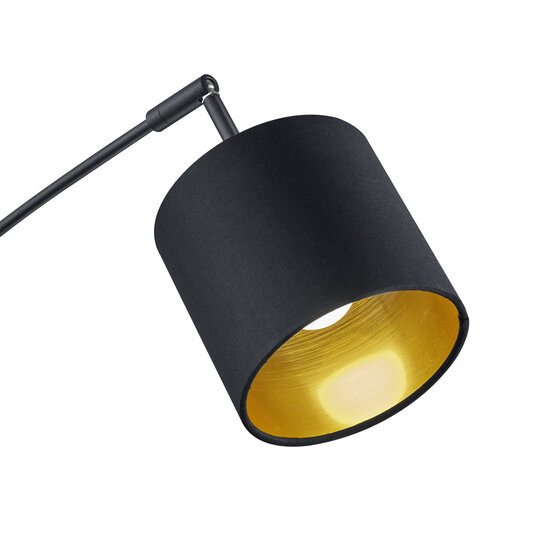 Floor lamp with 5x E14 socket (max 28W), matt black metal, 200 cm height, IP20, bulb not included