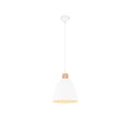 Lámpara colgante Jagger, blanco mate, metal, portalámparas E27 (bombilla no incluida), 150 cm de alto, diámetro 25 cm, IP20