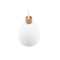 Lámpara colgante Jagger, blanco mate, metal, portalámparas E27 (bombilla no incluida), 150 cm de alto, diámetro 25 cm, IP20