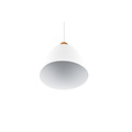 Jagger hanglamp mat wit metaal, 1x E27 excl. lichtbron, 150 cm hoog, diameter 25 cm, IP20