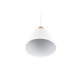 Jagger pendant lamp, matte white metal, E27 fitting (bulb excl.), 150 cm high, 25 cm diameter, IP20
