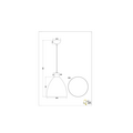 Lámpara colgante Jagger, blanco mate, metal, portalámparas E27 (bombilla no incluida), 150 cm de alto, diámetro 25 cm, IP20