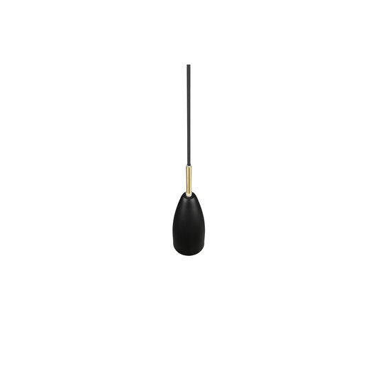 Farin hanglamp 1xE14 mat zwart, metalen armatuur, hoogte 150 cm, diameter 10 cm, max. 25W, IP20, lichtbron niet inbegrepen