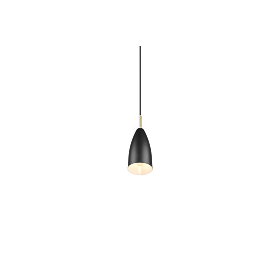 Farin suspension 1xE14 noir mat, armature métallique, hauteur 150 cm, diamètre 10 cm, max. 25W, IP20, ampoule non incluse