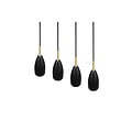 Suspension Farin avec 4x douilles E14, structure métal noir mat, hauteur réglable, 58 x 150 x 9 cm, ampoules non incluses