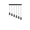 Trio Lighting Farin, lámpara colgante elegante y orientable con 6xE14, en negro mate, máx. 25W por casquillo, IP20
