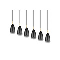 Trio Lighting Farin, suspension élégante et orientable avec 6xE14, en noir mat, max. 25W par douille, IP20