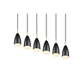 Trio Lighting Farin, suspension élégante et orientable avec 6xE14, en noir mat, max. 25W par douille, IP20