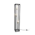 Vito lampadaire en métal noir mat, douille 3x E27 max 10W, dimensions 153 x 25 x 25 cm, ampoule non incluse, IP20