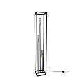 Vito staanlamp, mat zwart metaal, 3x E27 fitting max 10W, afmetingen 153 x 25 x 25 cm, lichtbron niet inbegrepen, IP20