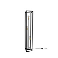 Vito lampadaire en métal noir mat, douille 3x E27 max 10W, dimensions 153 x 25 x 25 cm, ampoule non incluse, IP20