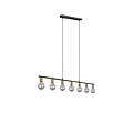 Vannes Hängelampe aus mattem Messing-Metall mit 7 x E27-Fassung, max. 40W, IP20, 110,5 x 150 x 8,5 cm