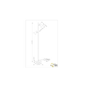 Trio Lighting Nina richtbare vloerlamp in zwart en goud met 2xE14 fitting, max. 28W per lichtpunt, IP20